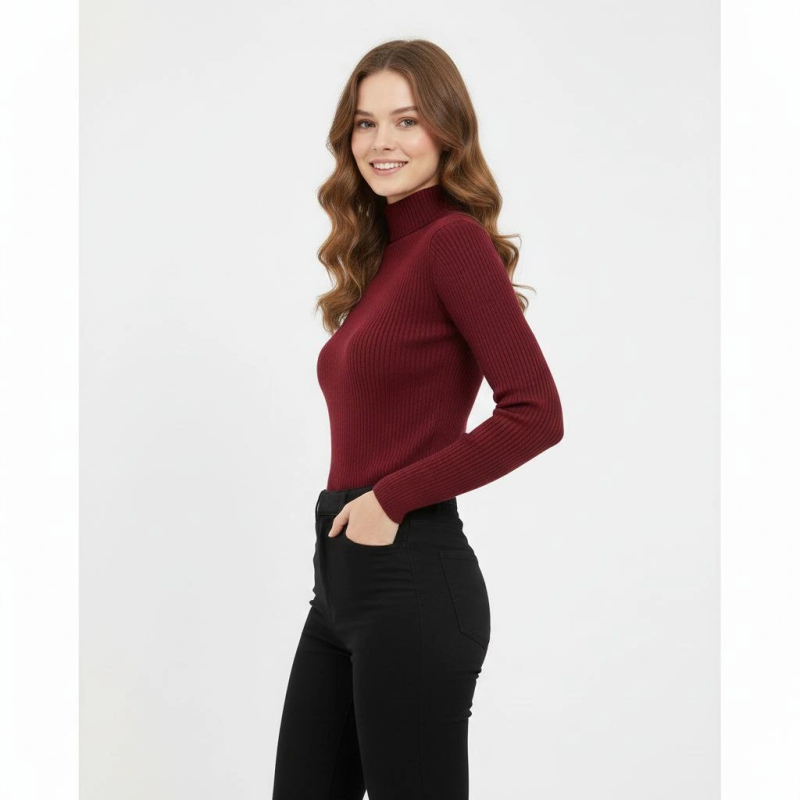 Tam Boğazlı Fitilli Likrali Koşkorse Badi - Bordo