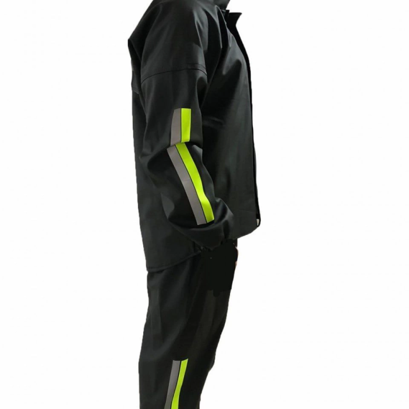 Tam Kalıp Motorcu Kurye Su Gecirmez Yağmurluk Takım - Siyah