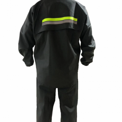 Tam Kalıp Motorcu Kurye Su Gecirmez Yağmurluk Takım - Siyah