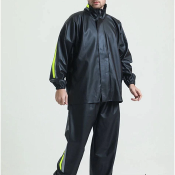 Tam Kalıp Motorcu Kurye Su Gecirmez Yağmurluk Takım - Siyah
