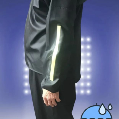 Tam Kalıp Motorcu Kurye Su Gecirmez Yağmurluk Takım - Siyah