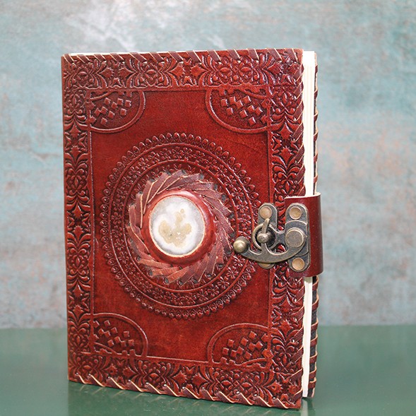 Taşlı Deri Defter Model 3 