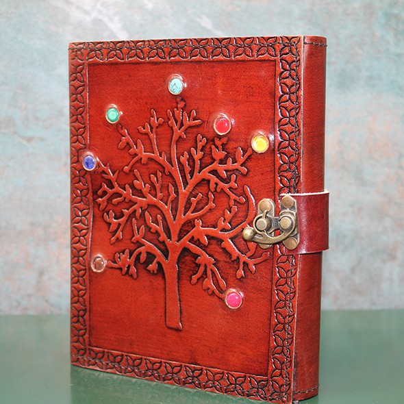 Taşlı Deri Defter Model 6 