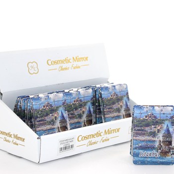 Taşlı İstanbul Tasarımı El Aynası İnce Model 10 