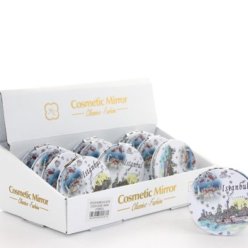 Taşlı İstanbul Tasarımı El Aynası İnce Model 12