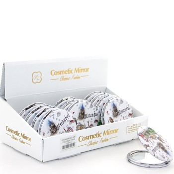 Taşlı İstanbul Tasarımı El Aynası İnce Model 2 