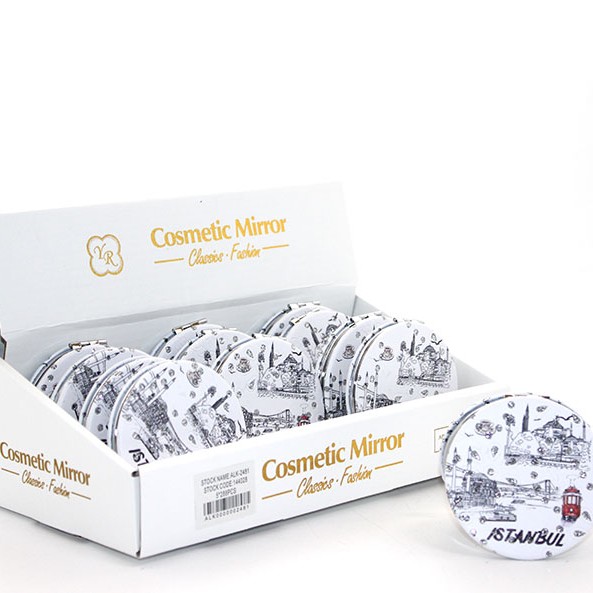 Taşlı İstanbul Tasarımı El Aynası İnce Model 23