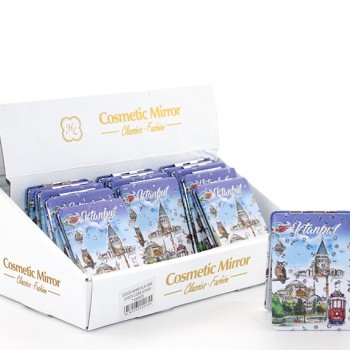 Taşlı İstanbul Tasarımı El Aynası İnce Model 6 