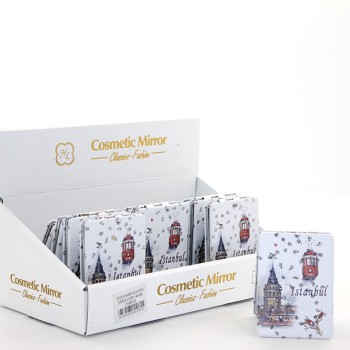 Taşlı İstanbul Tasarımı El Aynası İnce Model 9 
