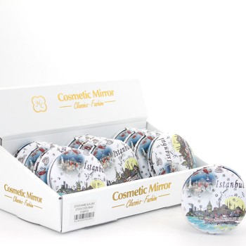 Taşlı İstanbul Tasarımı El Aynası Kalın Model 4 