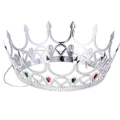 Taşlı Rönesans Kraliyet Gümüş Renk Kraliçe Tacı