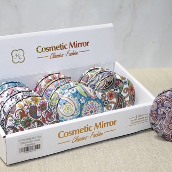 Taşlı Yuvarlak El Aynası Kalın Model 2 