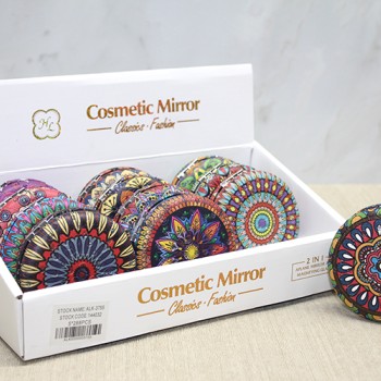 Taşlı Yuvarlak El Aynası Kalın Model 3 