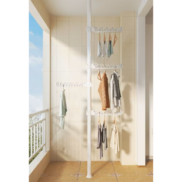 Teleskopik Giysi ve Çamaşır Askısı