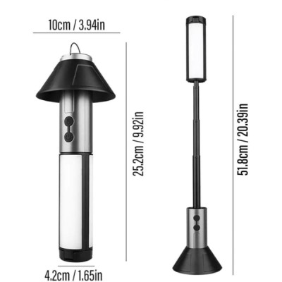 Teleskopik Şarj Edilebilir Çadır Kamp Işığı