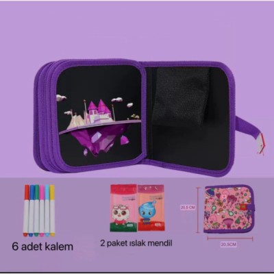 Temizlenebilir Renkli Çizim Defteri 