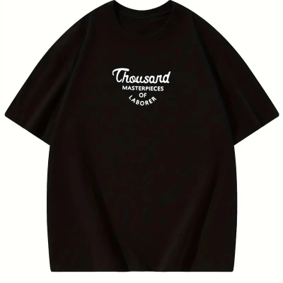 Thousand Ön Arka Baskılı Oversize Bisiklet Yaka T-shirt - Siyah -