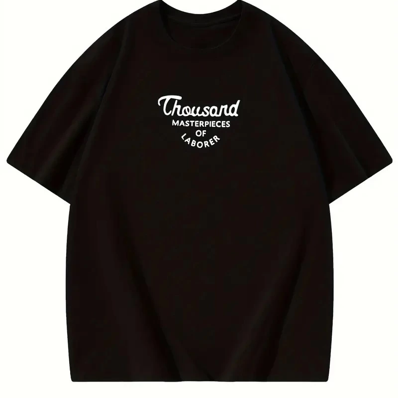 Thousand Ön Arka Baskılı Oversize Bisiklet Yaka T-shirt - Siyah -