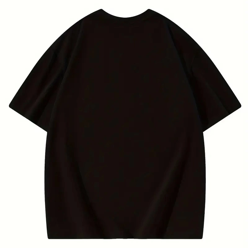 Thousand Ön Arka Baskılı Oversize Bisiklet Yaka T-shirt - Siyah -