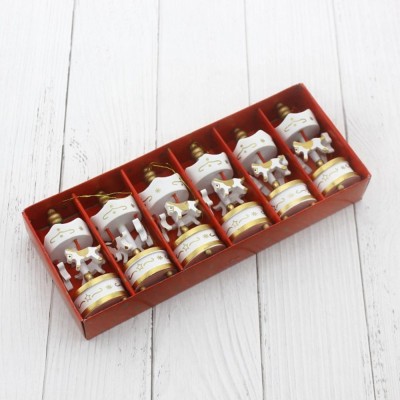 Toptan Dekoratif 6'lı Beyaz Mini Atlı Karınca