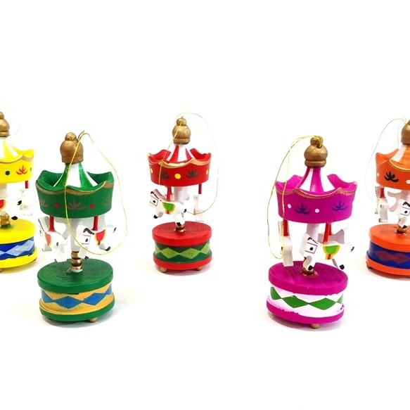 Toptan Mini Ahşap 6'lı Atli Karinca