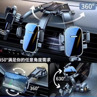 Torpido Üstü Vakumlu Araç Telefon Tutucu Ayarlanabilir Uzun Kollu 