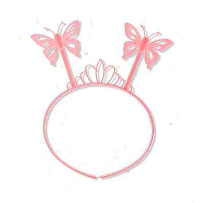 Toz Pembe Kelebek Kanadı Tacı ve Sopası