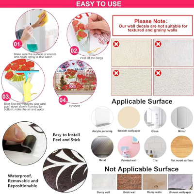 Tropikal Bitkiler Duvar Stickerı Model A