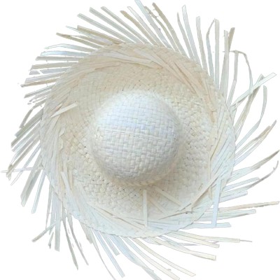 Tropikal Parti Beyaz Hasır Hawaii Şapkası