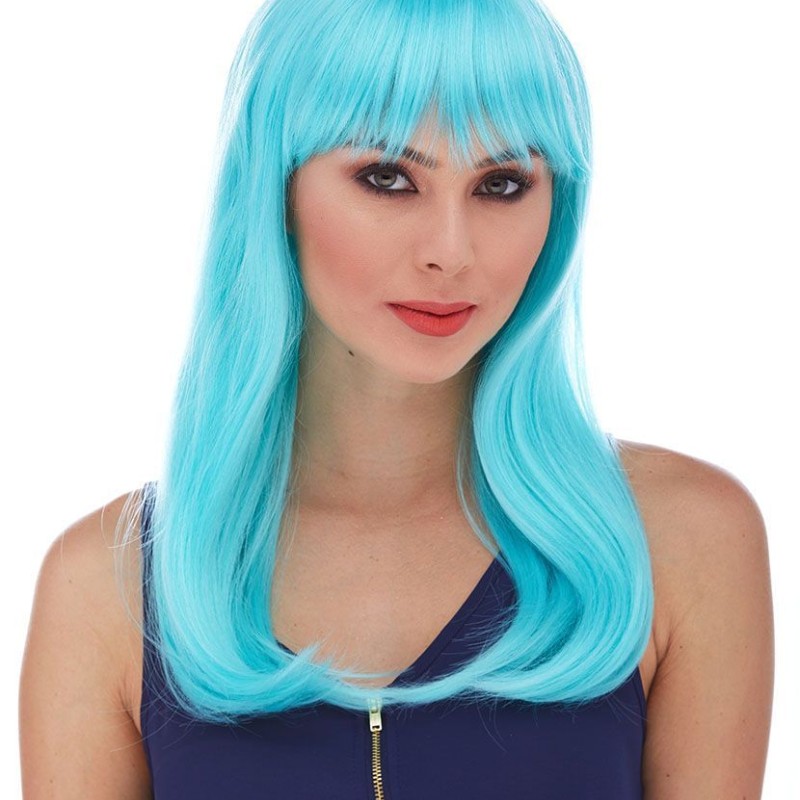Turkuaz Mavi Parti Peruğu