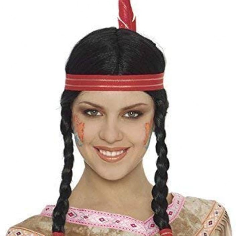 Tüylü Örgülü Kızılderili Parti Peruğu