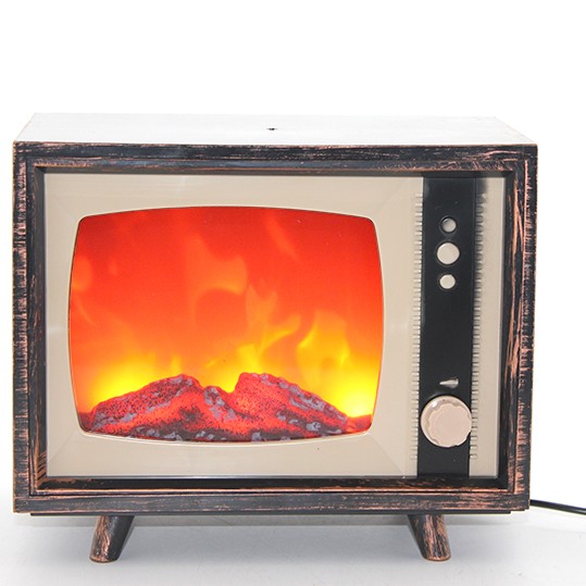 TV Tasarımlı Ledli Şömine Lamba 