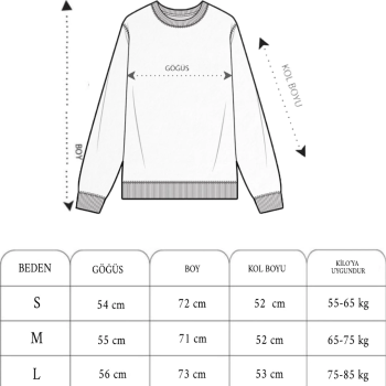 Üç İplik Bisiklet Yaka Baskılı SweatShirt - Siyah -