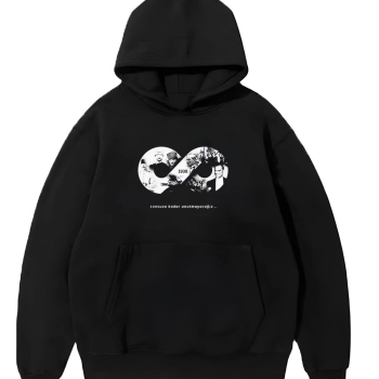 Üç İplik kapüşonlu 10 Kasıma Özel SweatShirt - Siyah -