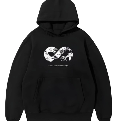 Üç İplik kapüşonlu 10 Kasıma Özel SweatShirt - Siyah -