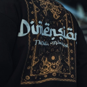 Üç İplik Penye Bisiklet Yaka Oversize Baskılı SweatShirt - Siyah