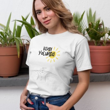 Unisex Erkek/Kadın Özel Baskılı Modern Fit %100 Pamuk Bisiklet Yaka T-Shirt