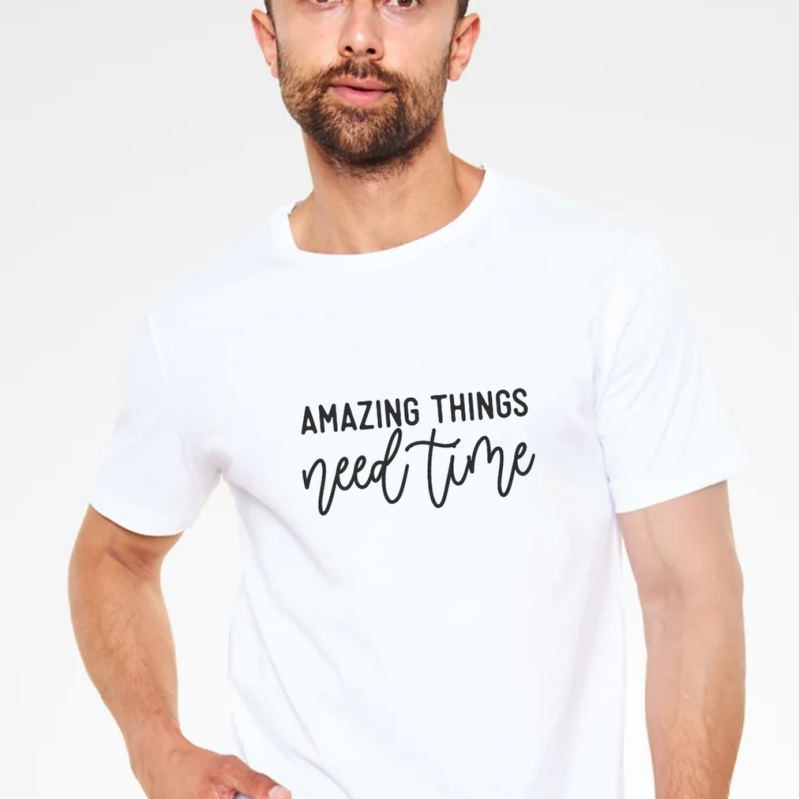 Unisex Oversize 24/1 Penye DTF Baskılı Tişört - DTF196