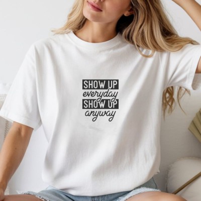 Unisex Oversize 24/1 Penye DTF Baskılı Tişört - DTF265