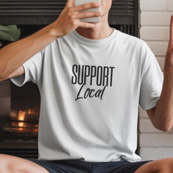 Unisex Oversize 24/1 Penye DTF Baskılı Tişört - DTF268