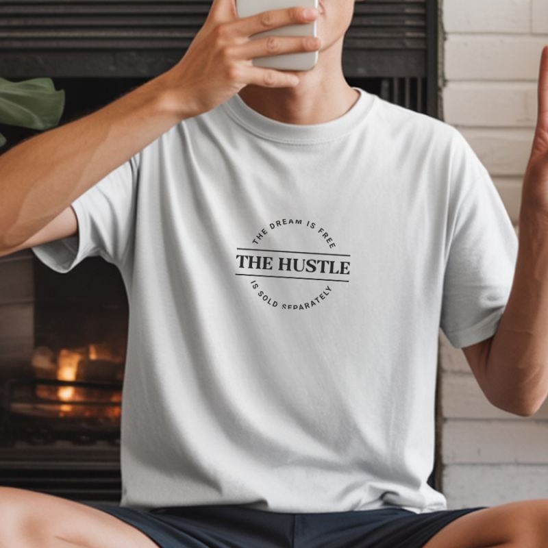 Unisex Oversize 24/1 Penye DTF Baskılı Tişört - DTF270