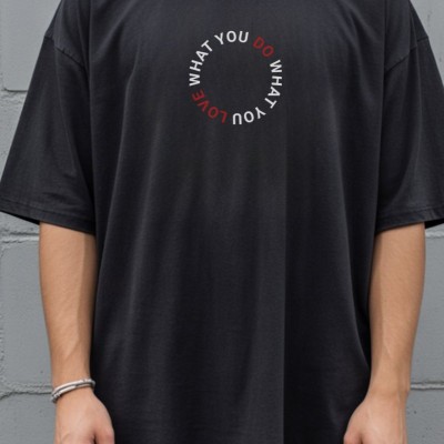Unisex Oversize 24/1 Penye DTF Baskılı Tişört - DTF289