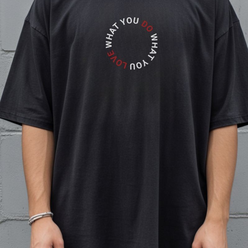 Unisex Oversize 24/1 Penye DTF Baskılı Tişört - DTF289