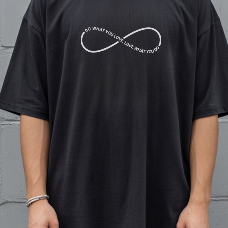 Unisex Oversize 24/1 Penye DTF Baskılı Tişört - DTF290