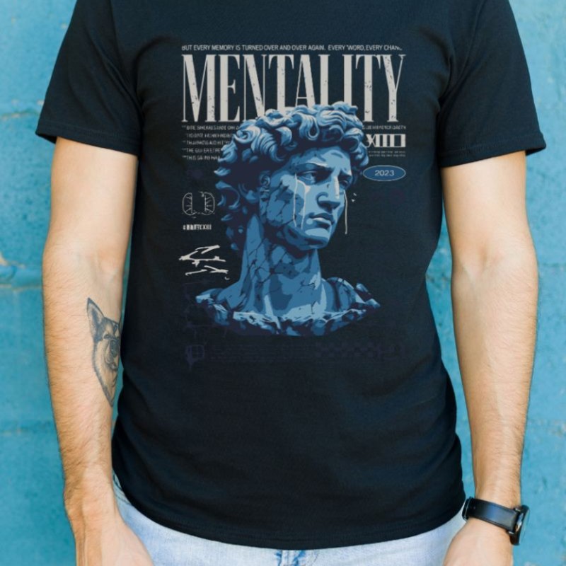 Unisex Oversize 24/1 Penye DTF Baskılı Tişört - DTF96