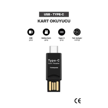 USB To Type-C Kart Okuyucu