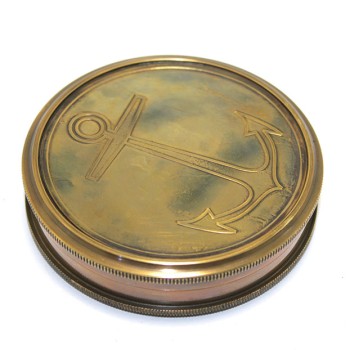 Üzeri Çapa İşlemeli Pirinç Kullanışlı Pusula 