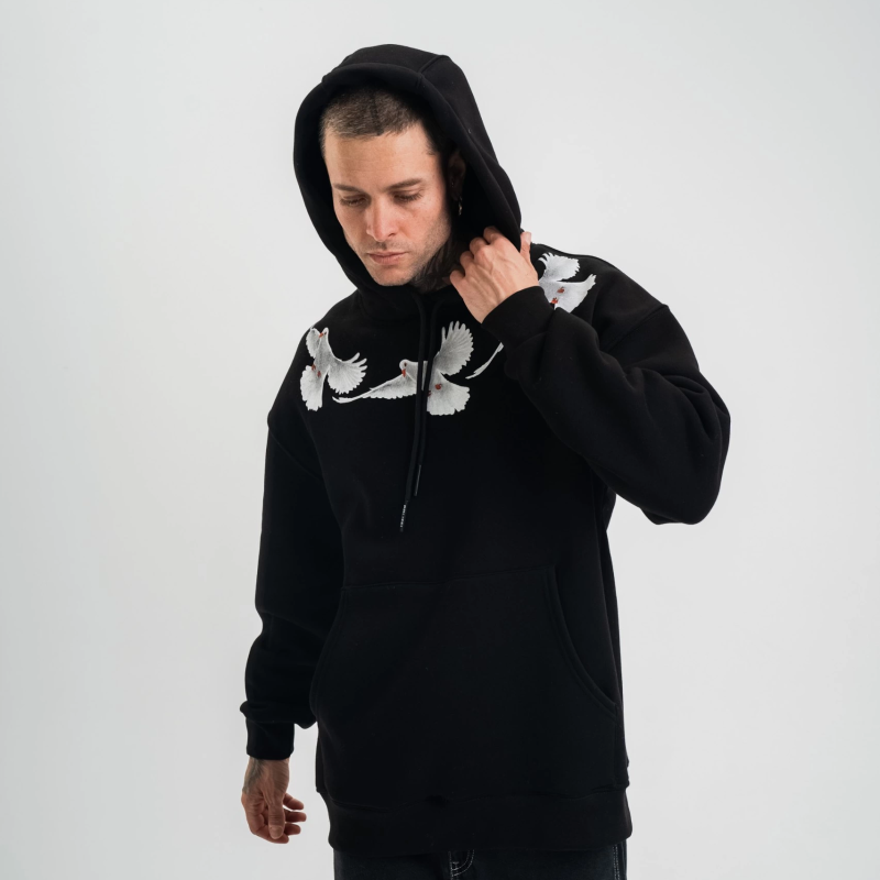 Uzun Kol Bisiklet Yaka Yıkamalı SweatShirt - Siyah -