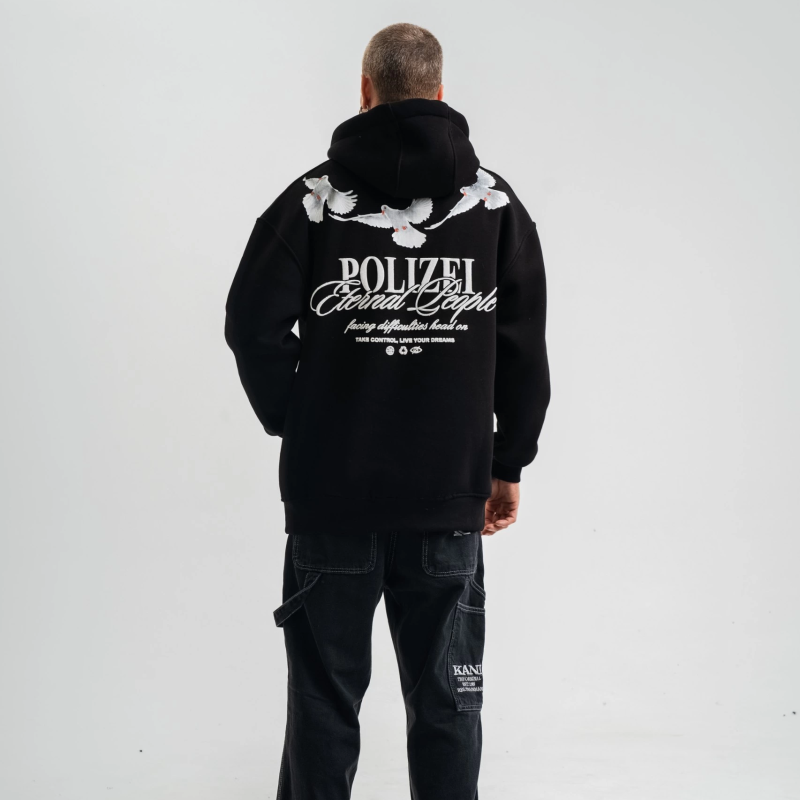 Uzun Kol Bisiklet Yaka Yıkamalı SweatShirt - Siyah -