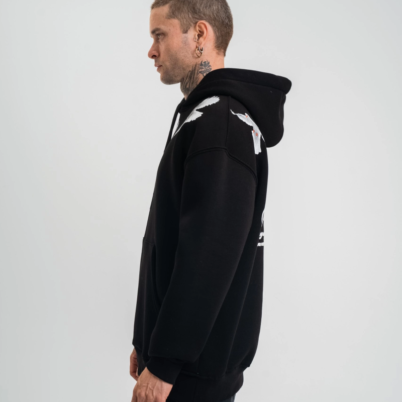 Uzun Kol Bisiklet Yaka Yıkamalı SweatShirt - Siyah -